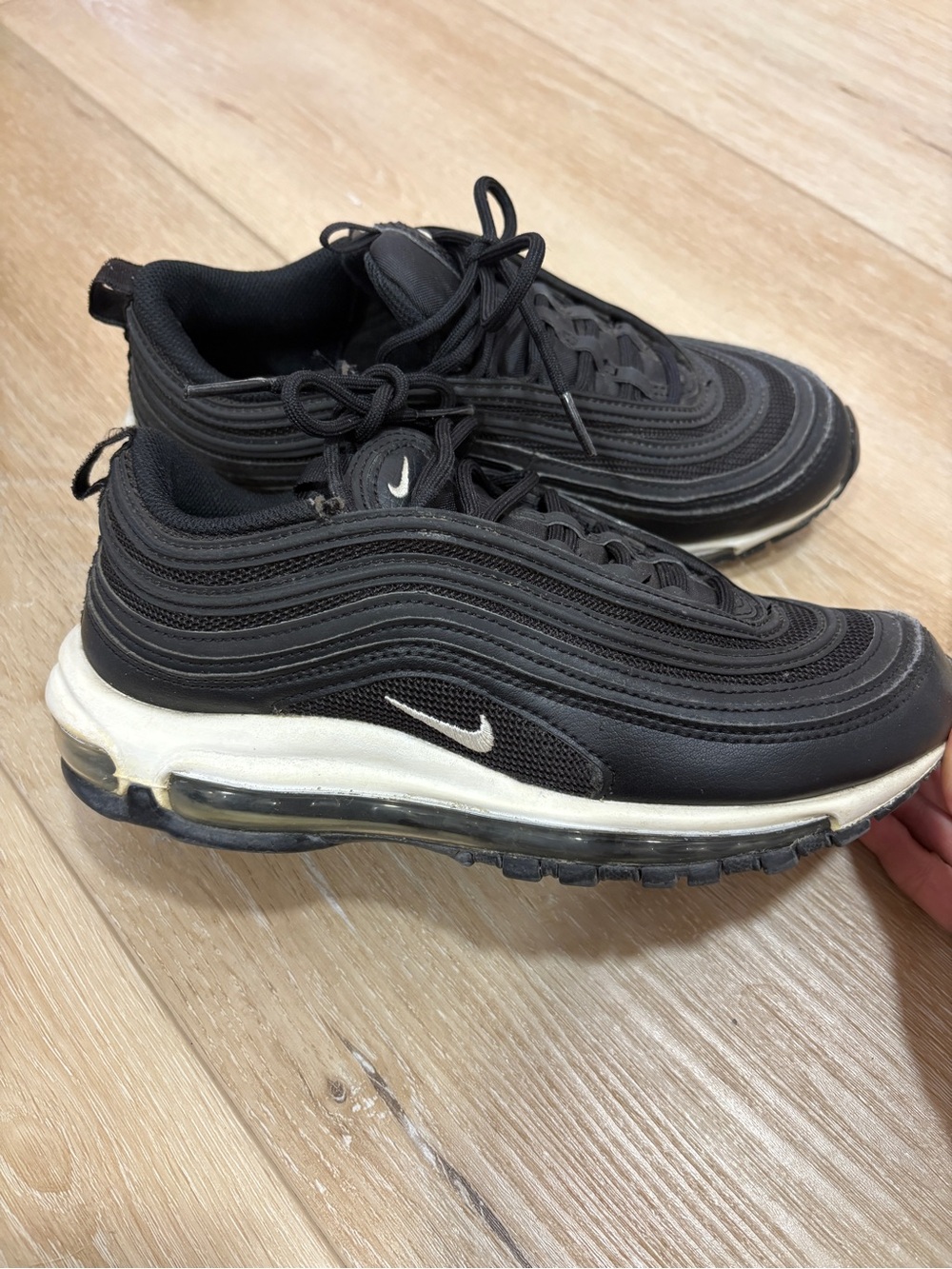Nike Black and White Air Max 97 Sneakers 8